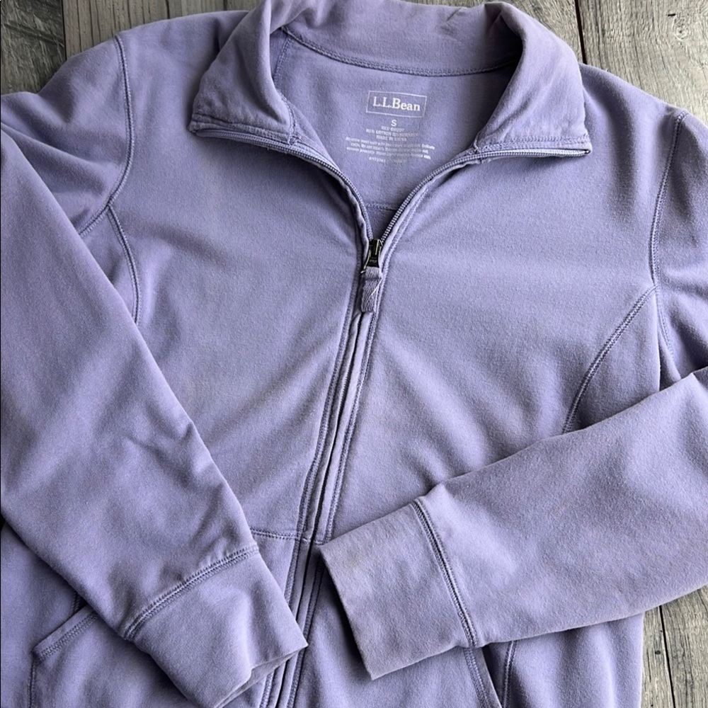 L.L. Bean Lavender Full-Zip Jacket